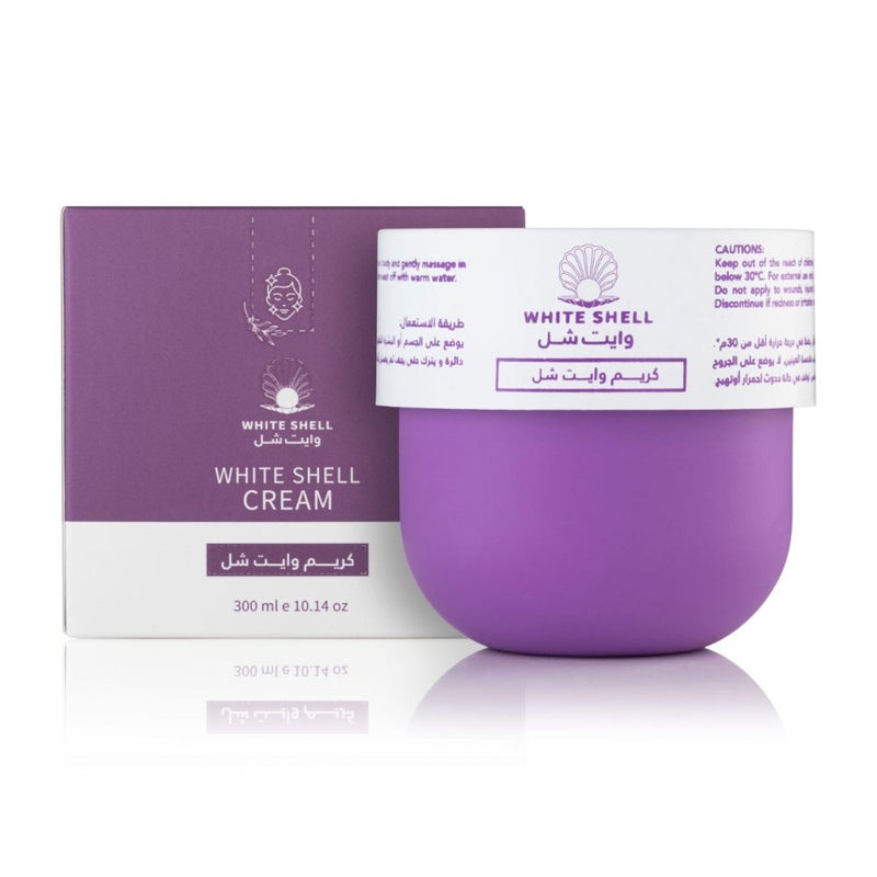 White Shell Brightening, Moisturizing and Exfoliating Cream 300ml - Image 1